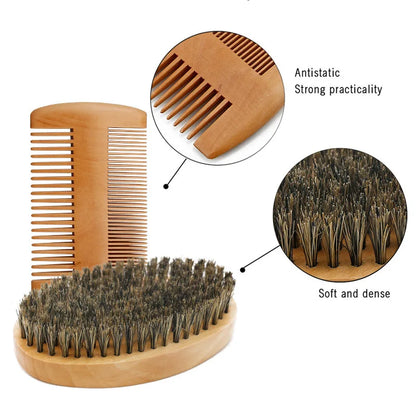 Soft Boar Bristle Wood Brush